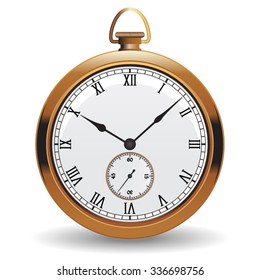 Golden vintage pocket watch