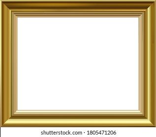 Golden vintage style vector frame isolated on white.
