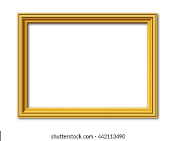 golden vintage style vector frame isolated on white