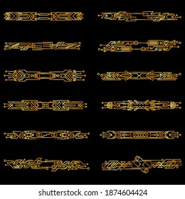 Golden vintage victorian art decor decorative ornamental divider design frames for elegant banner creative template design for wedding invitation card in vector