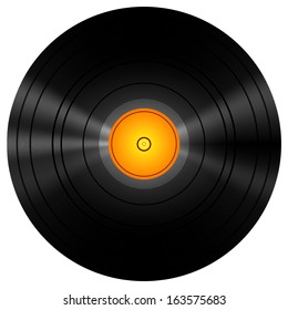 Golden Vinyl Disc Record