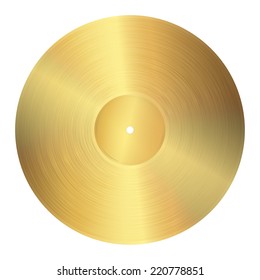 disco de vinilo dorado