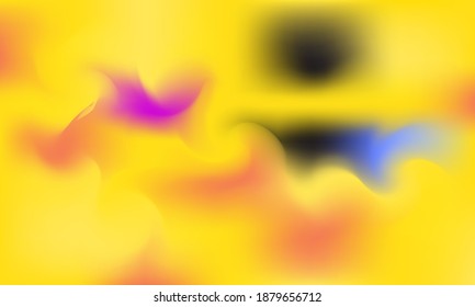 Golden, violet, blue and green wallpaper. Soft and blurred wrapped abstract gradient background.