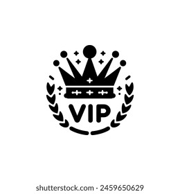 Golden VIP Crown flat vector icon. Simple solid symbol isolated on white background. Golden VIP Crown sign design template for web and mobile UI element