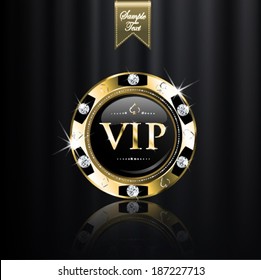 golden vip with drapery