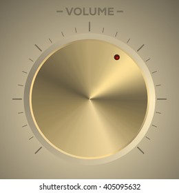 Golden volume knob vector.