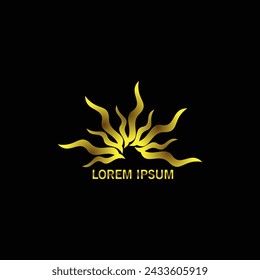 golden vortex vector for logo, whirl icon sign. eps 10