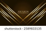 Golden V-Shaped Light Awards Background with Dramatic Spotlights for Gala Nights, Shows, and Luxury Events
