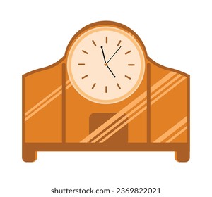 vector de diseño de reloj dorado aislado