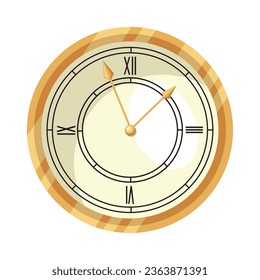 golden watch icon isolated vector