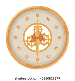 golden watch mechanical icon isolated