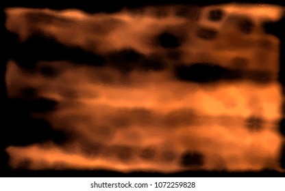 Golden watercolor smudge. Yellow paint spreads. Abstract gold pattern background for design. Amber vintage  grunge texture. Vector illustration.