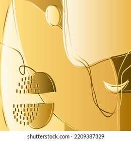Abstrakter goldener Hintergrund. Moderne, schicke Urlaubsvorlage. Grafikdesign-Banner, Poster, Grußkarte, Einladung, Feier, Magazin, Label, Mode, Vorlage. Vektorgrafik