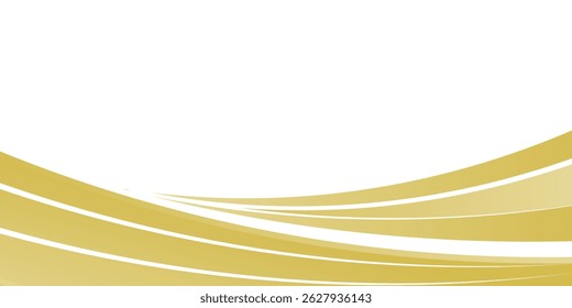 golden wave background. gold wave corner shape for element,
