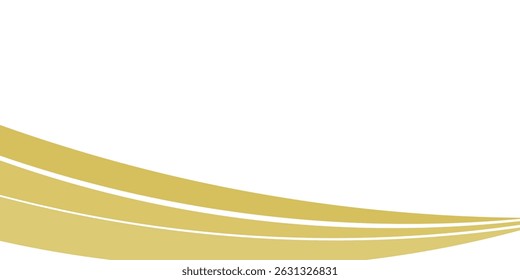 golden wave background. gold wave corner shape for element,