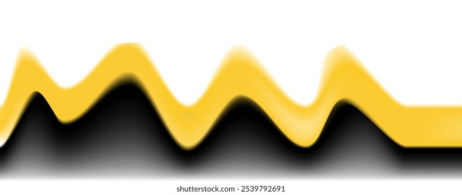 golden wave and black in white background vector