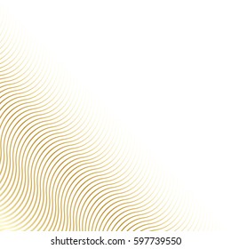 Golden wave decor