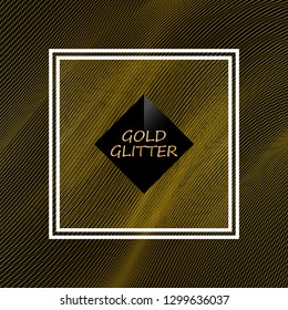 
Golden wave lines. Elegant frame