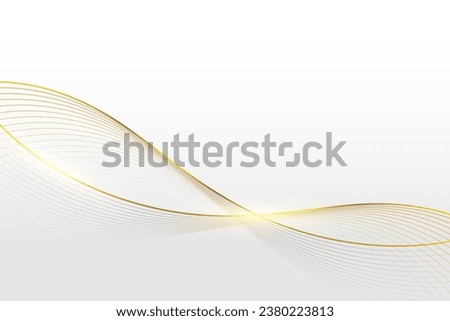 Golden wave on black background. Elegant concept design with golden lines