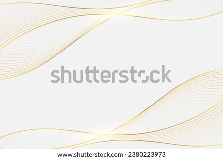 Golden wave on black background. Elegant concept design with golden lines