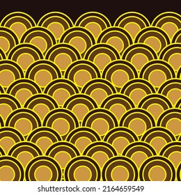 golden wave or scale pattern vector