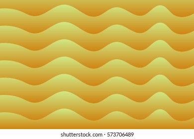 Golden Wave Sea. Background. Vector Illustration