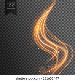 golden wave transparent light effect background