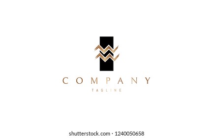 Golden Wave vector logo image