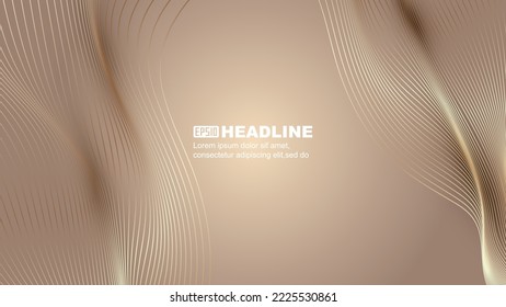 Golden waveform swing smooth luxurious texture line texture background