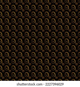 Golden waves abstract fashion seamless vector pattern