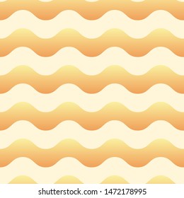 Golden waves on a light background.Can be used for wallpaper, pattern fills, web page background, surface textures. seamless wave background.Eps10 Vector