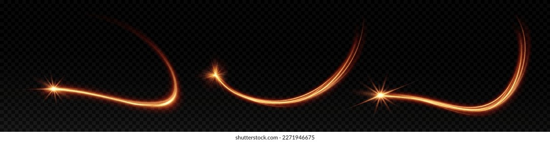 Goldener, welliger Hintergrund.Abstrakte Lichtlinien für Hintergrund.Vektorgrafik.