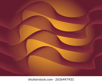Golden Wavy Lines Abstract for Presentations background.