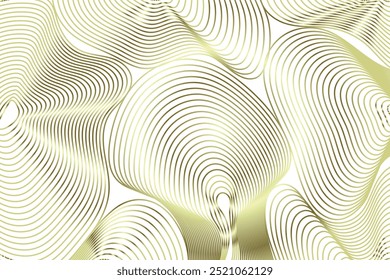 Goldene Wellenlinien Hintergrunddesign