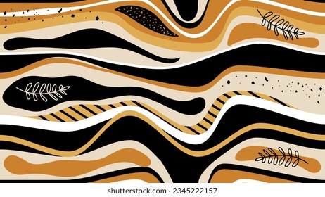 golden wavy lines seamless pattern.used for fashion print, wrapping paper, fabric etc.abstract pattern collections
