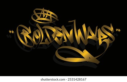 GOLDEN WAYS graffiti tag style design