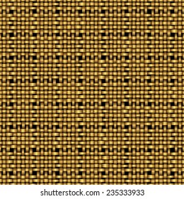 golden weave seamless background - vector illustration