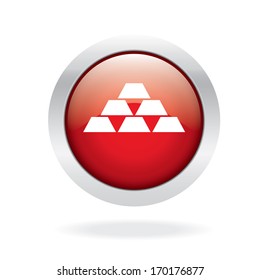 Golden Web red glossy button