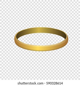 golden wedding ring vector illustration isolated