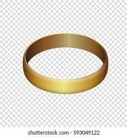 golden wedding ring vector illustration isolated