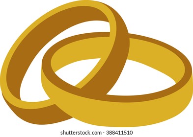 Golden wedding rings