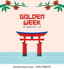 Golden Week vector. Golden week card illustration. Golden week celebration. Japan golden week.