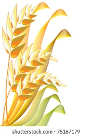Golden wheat abstract