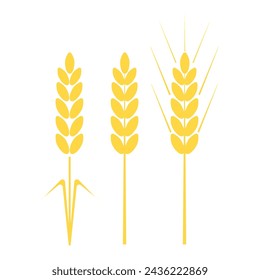 Golden Wheat Ear Icon. Vector illustration. EPS 10.