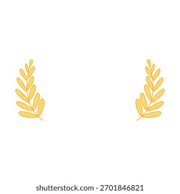 Elemento de diseño de orejas de trigo dorado