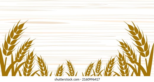 Golden wheat illustration graphic background