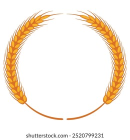 goldener Weizen Illustration, Vektorvorlage