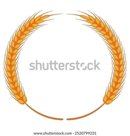 golden wheat illustration vector template