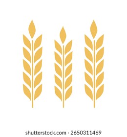 Trigo dorado aislado, Ilustración vectorial