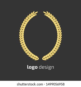 Golden Wheat logo design illustrated